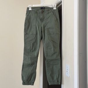Cropped “cargo” joggers